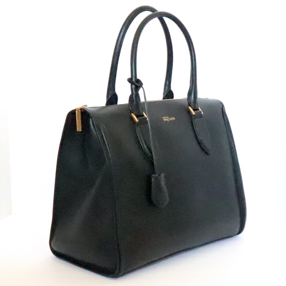 Alexander McQueen black zip-up 'Heroine' satchel/tote - Picture 2 of 15